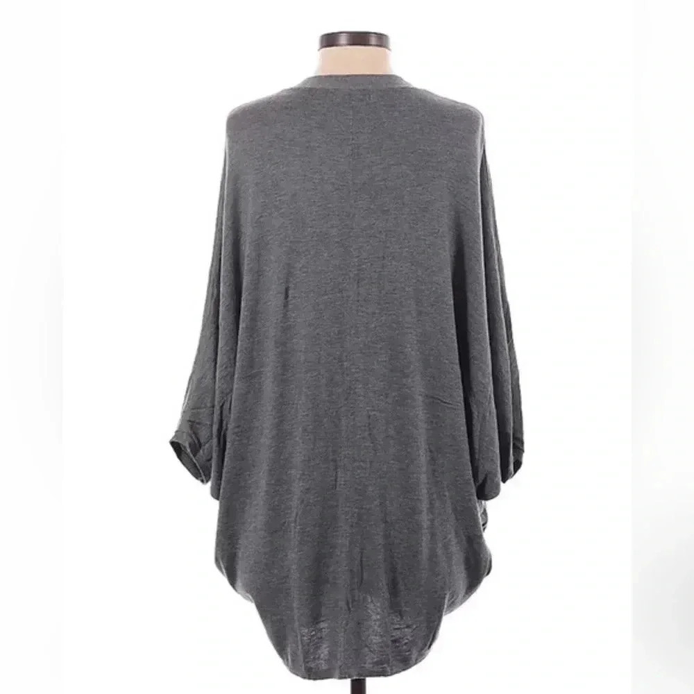 Express | Grey Cashmere Blend Plunge Oversized Button Down Cardigan Size S Small - Picture 2 of 2